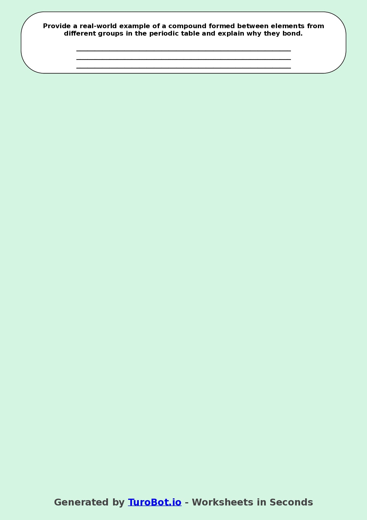 Chemistry - Year 8 - Periodic Table
