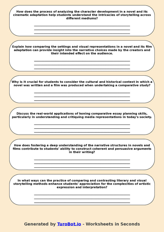 English - Year 11 - Comparative Essay