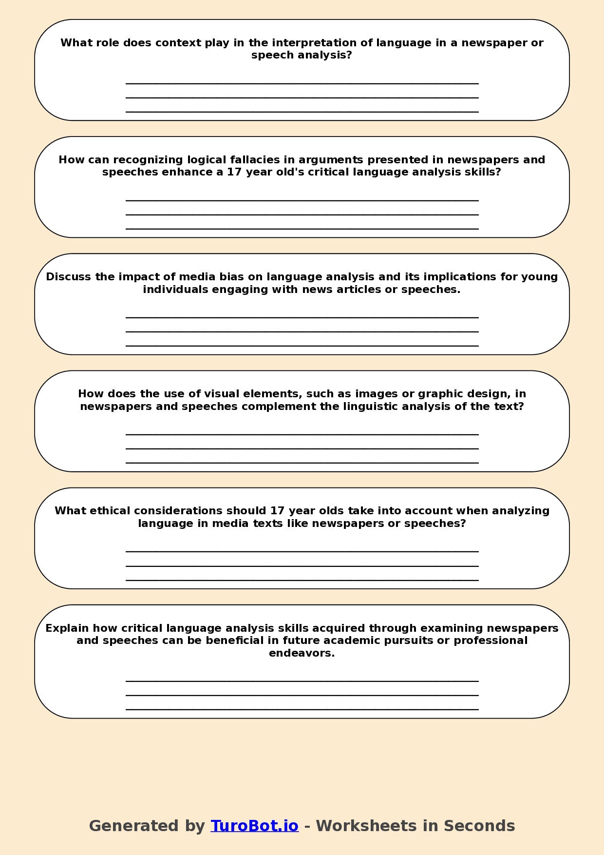 English - Year 12 - Critical Language Analysis