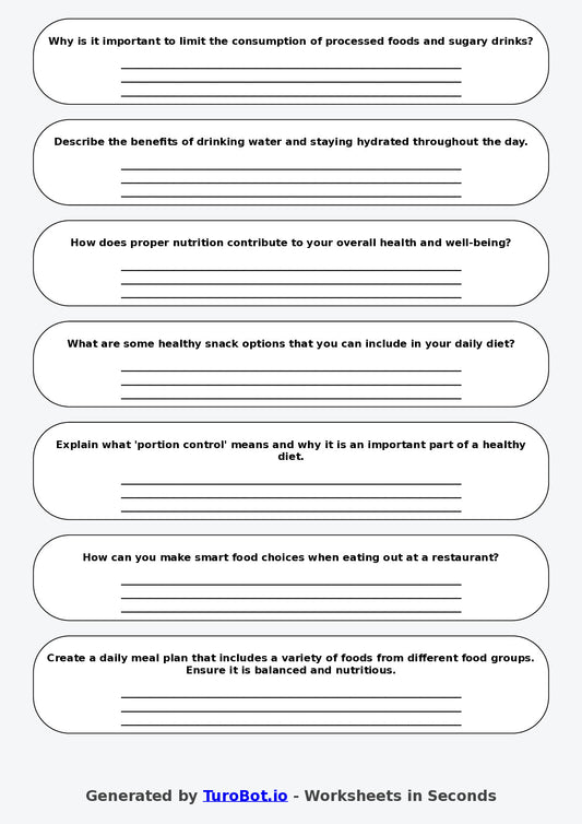 Health - Year 5 - Nutrition Basics