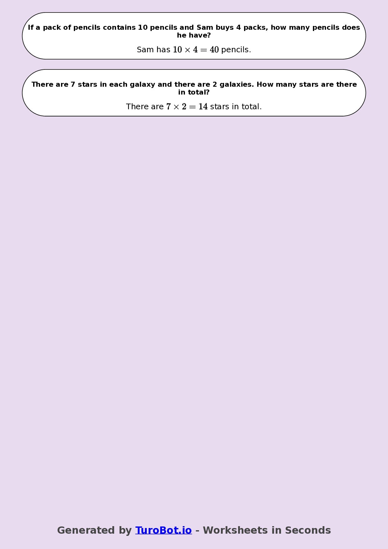 Math - Multiplication - Year 3 - Word Problems Multi Step Situations