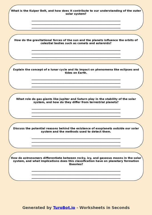 Astronomy - Year 7 - Solar System