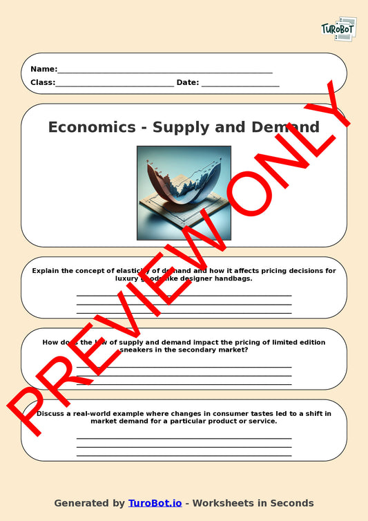 Economics - Year 10 - Supply and Demand