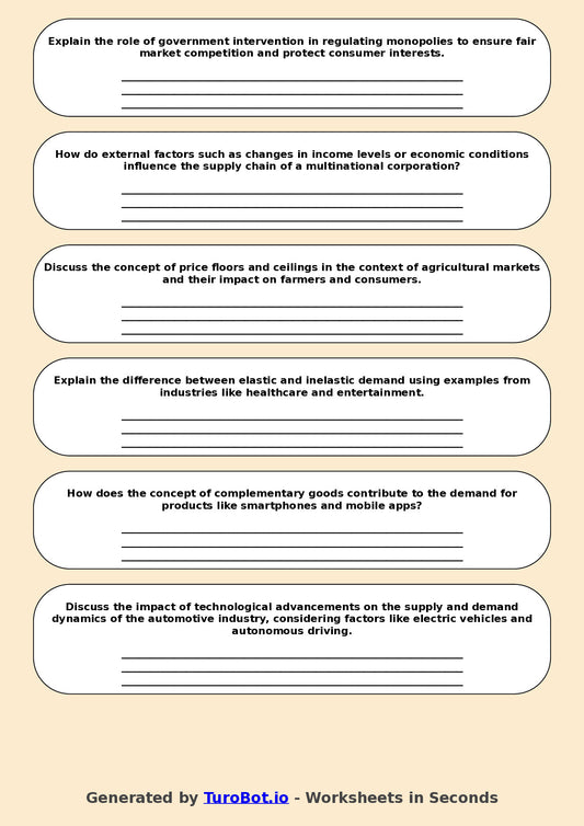 Economics - Year 10 - Supply and Demand