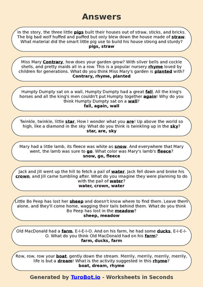 Year 2 English Fill in the Blanks Worksheet – Simple Sentence Completion