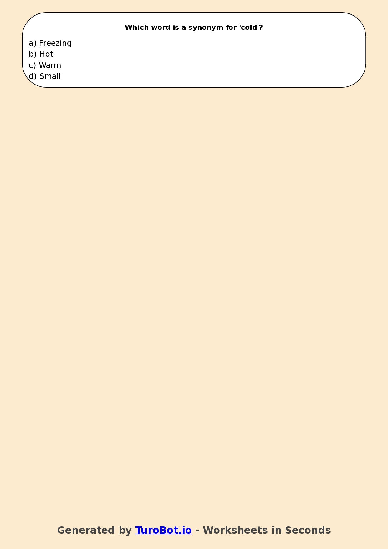 Year 4 English Multiple Choice Worksheet – Understanding Synonyms and Antonyms