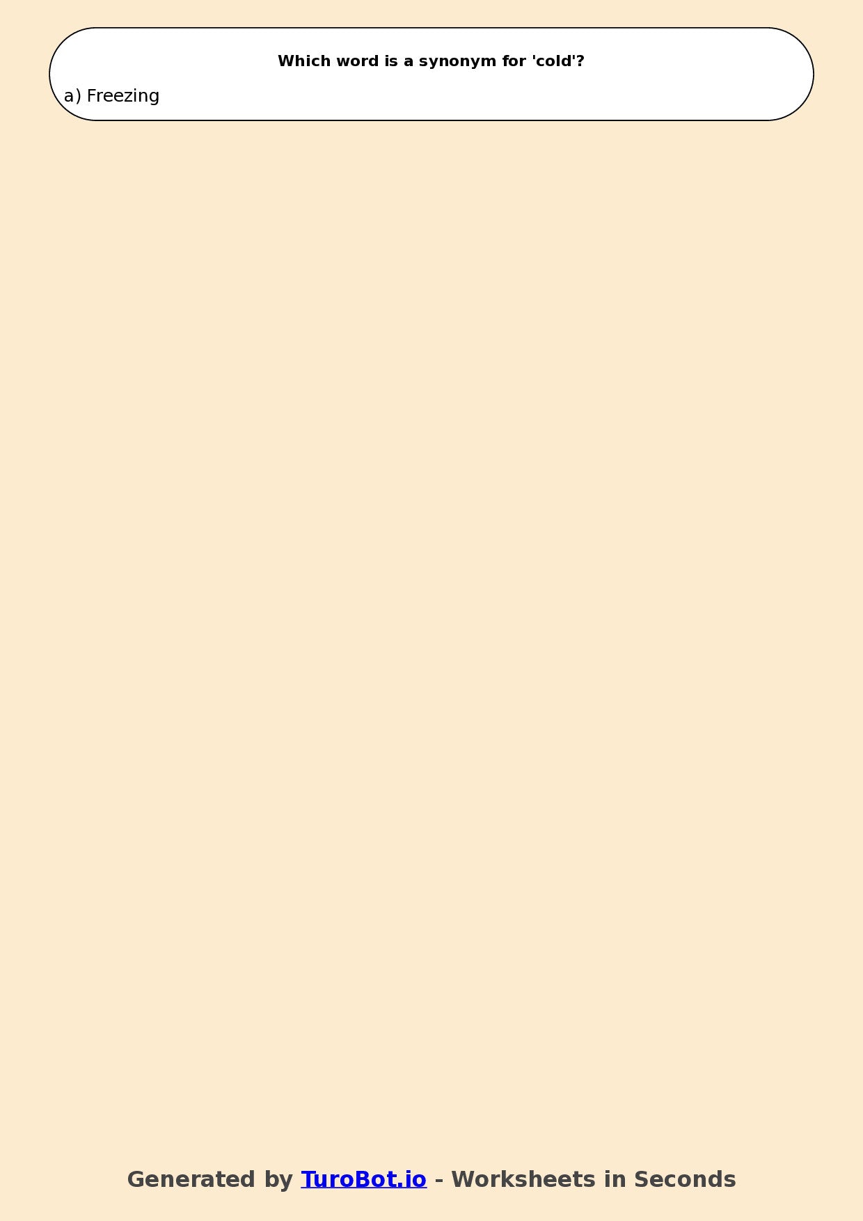 Year 4 English Multiple Choice Worksheet – Understanding Synonyms and Antonyms