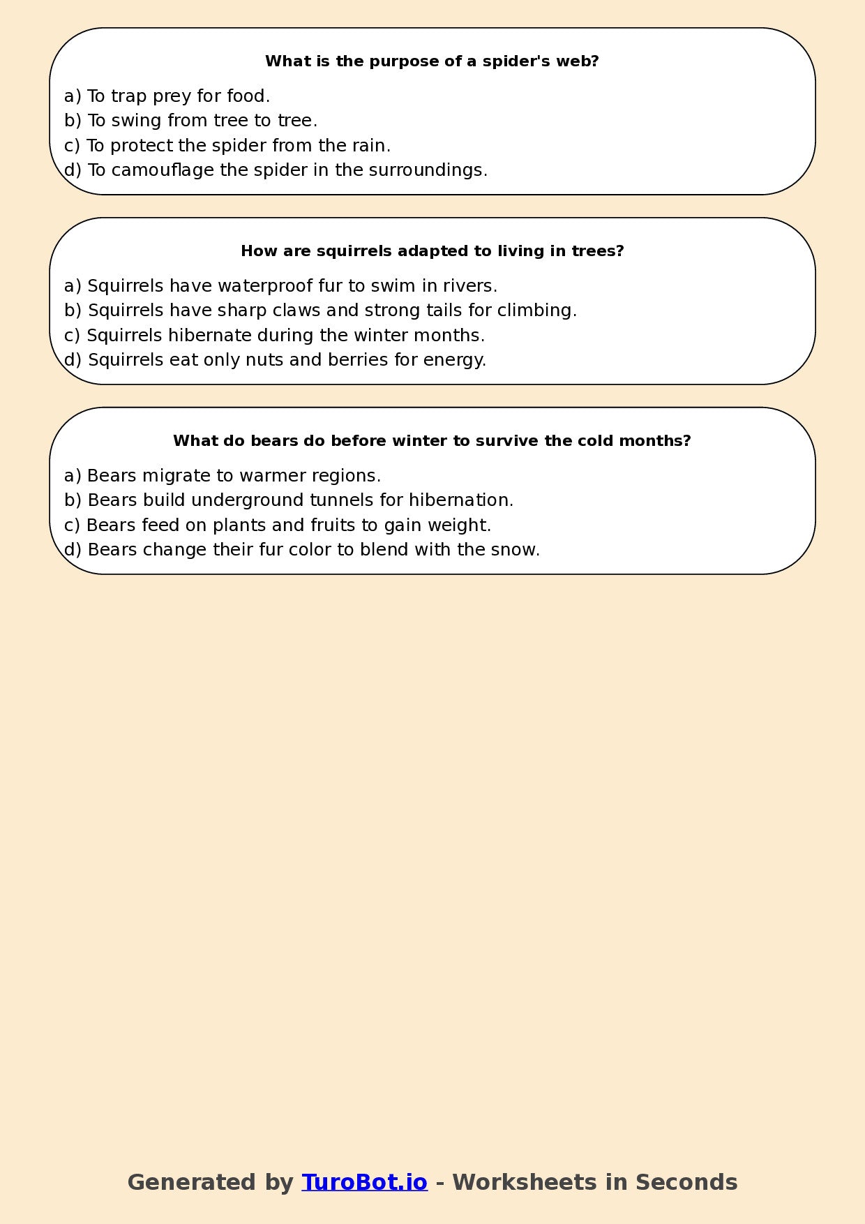 Year 5 English Multiple Choice Worksheet – Identifying Main Idea and Details