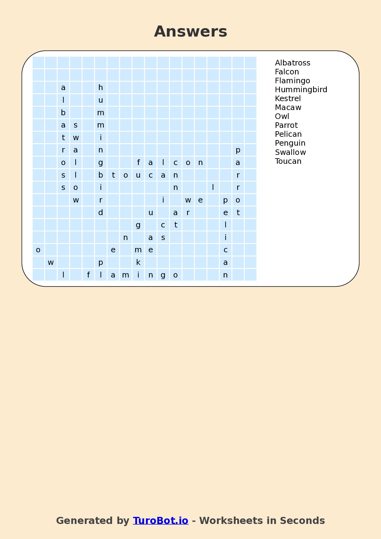 General Knowledge - Year 4 - Find a Word - Endangered Birds – Free Find a Word Worksheet