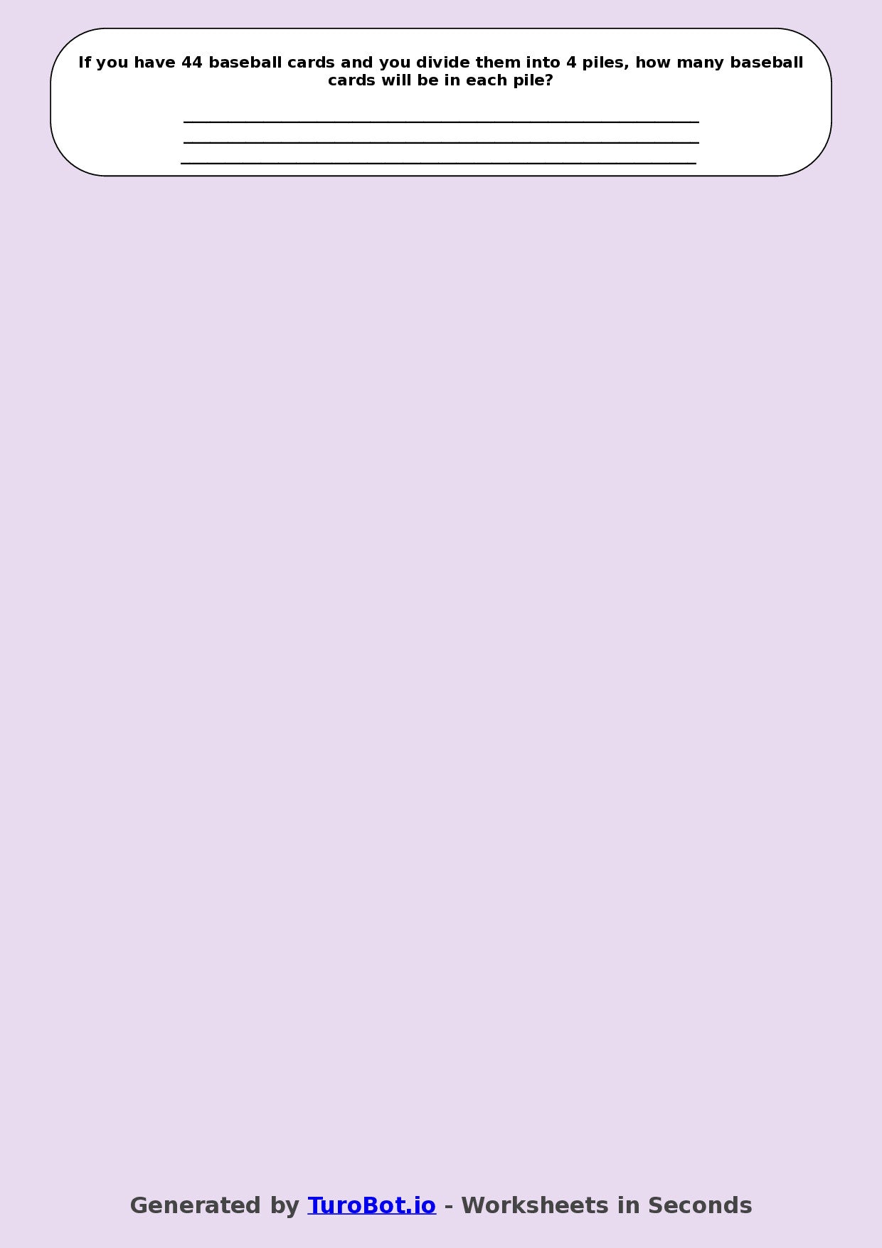 Math - Division - Year 3 - Divide by 4