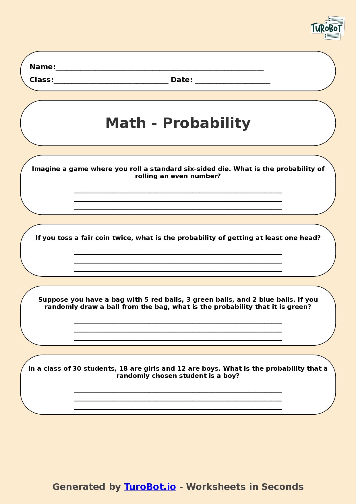 Math - Year 10 - Probability