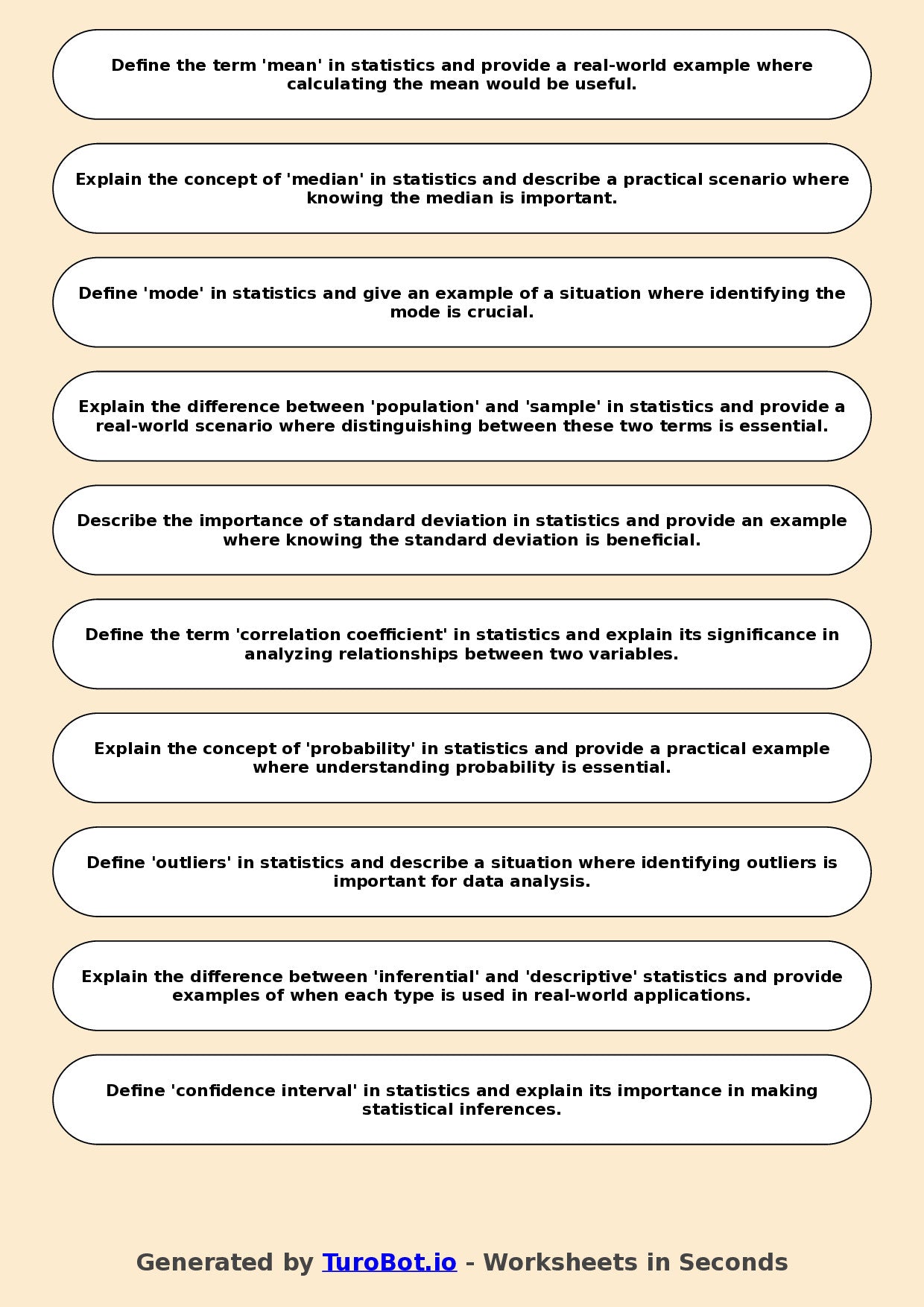 Math - Year 10 - Statistics