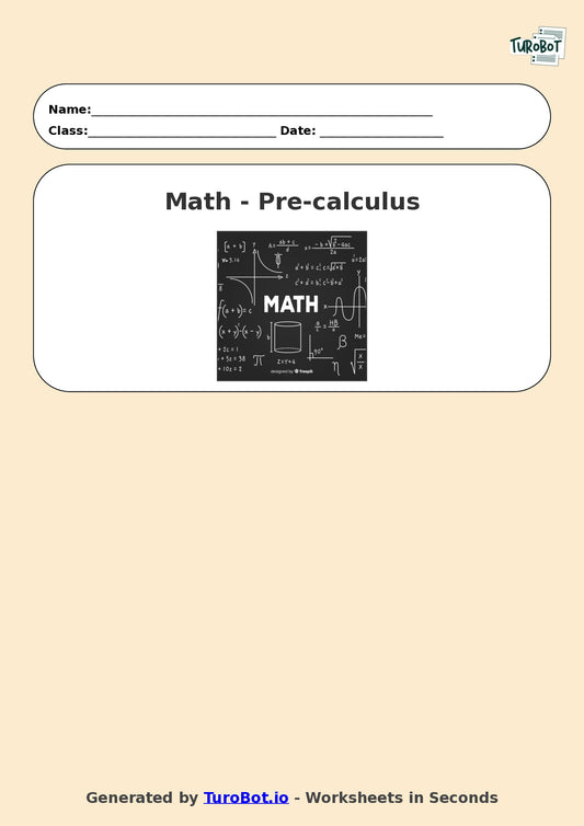 Math - Year 11 - Pre-calculus