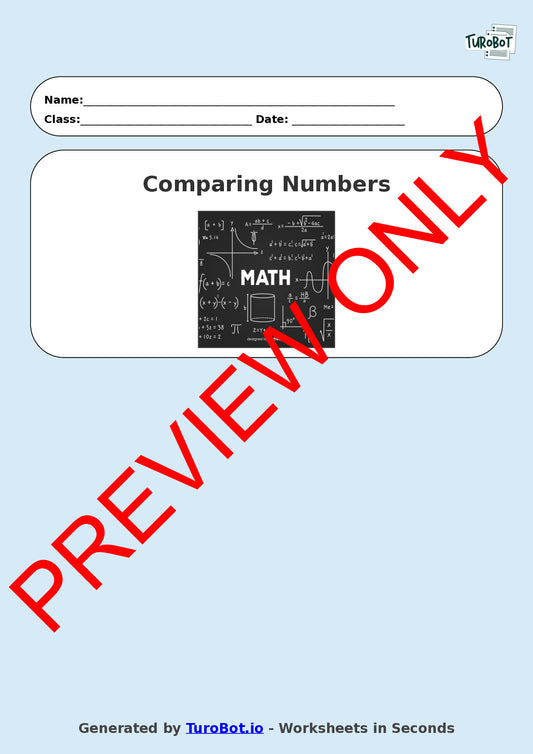 Math - Year 2 - Comparing Numbers