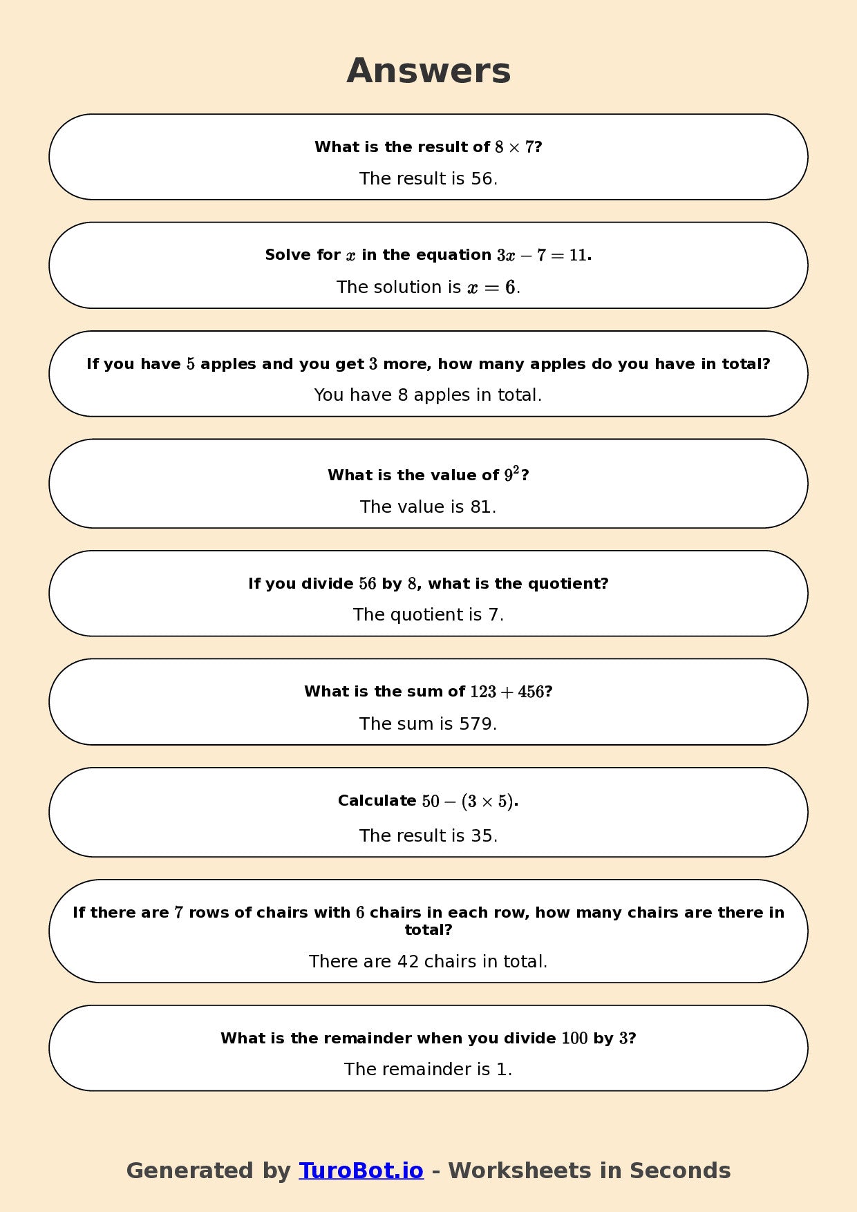 Year 6 Math Worksheet – Mixed Integer Operations