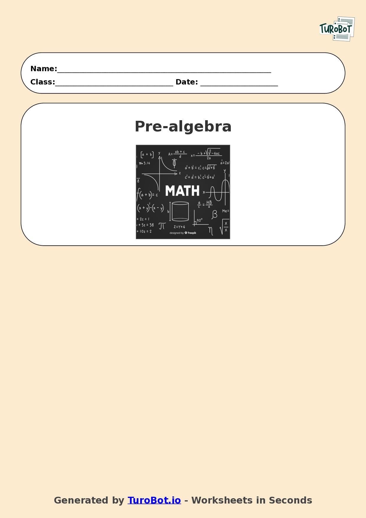 Math - Year 6 - Pre-algebra