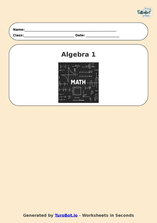 Math - Year 7 - Algebra 1