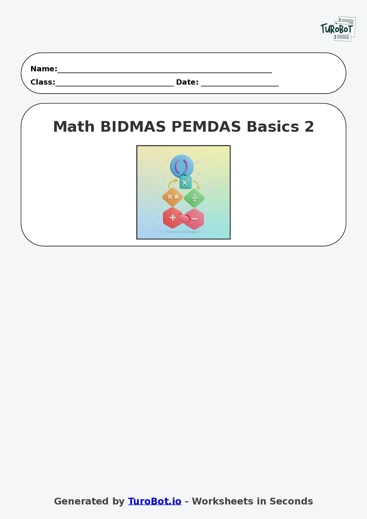 python - basic math tutorial assignment | tpt Images... Year 7 Math Worksheet β BIDMAS PEMDAS Basics 2 β TuroBot