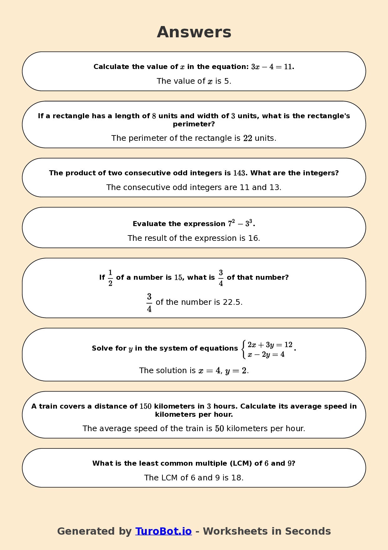 Year 7 Math Worksheet – Mixed Integer Operations 2