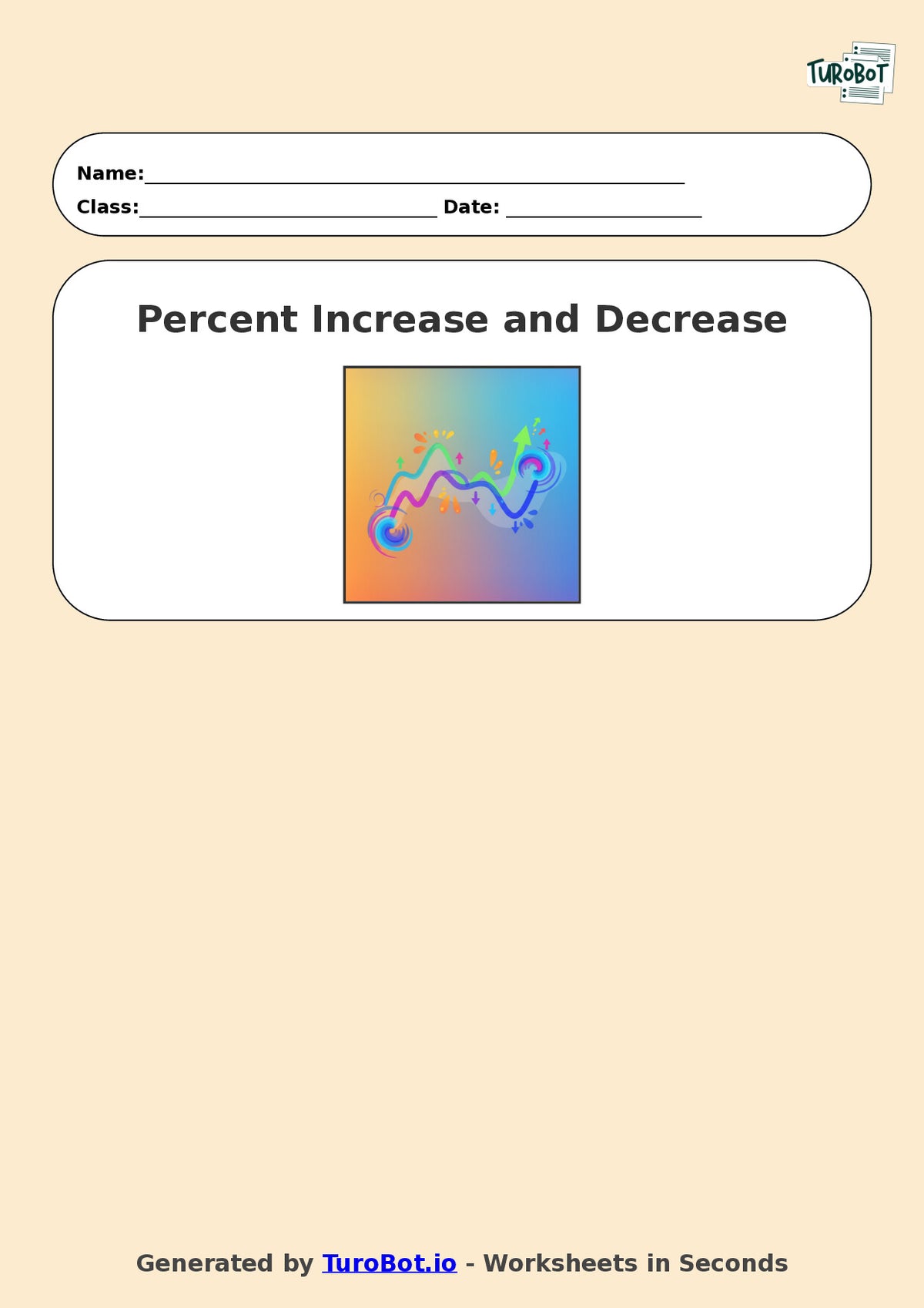 Year 7 Math Worksheet – Percent Increase and Decrease – TuroBot