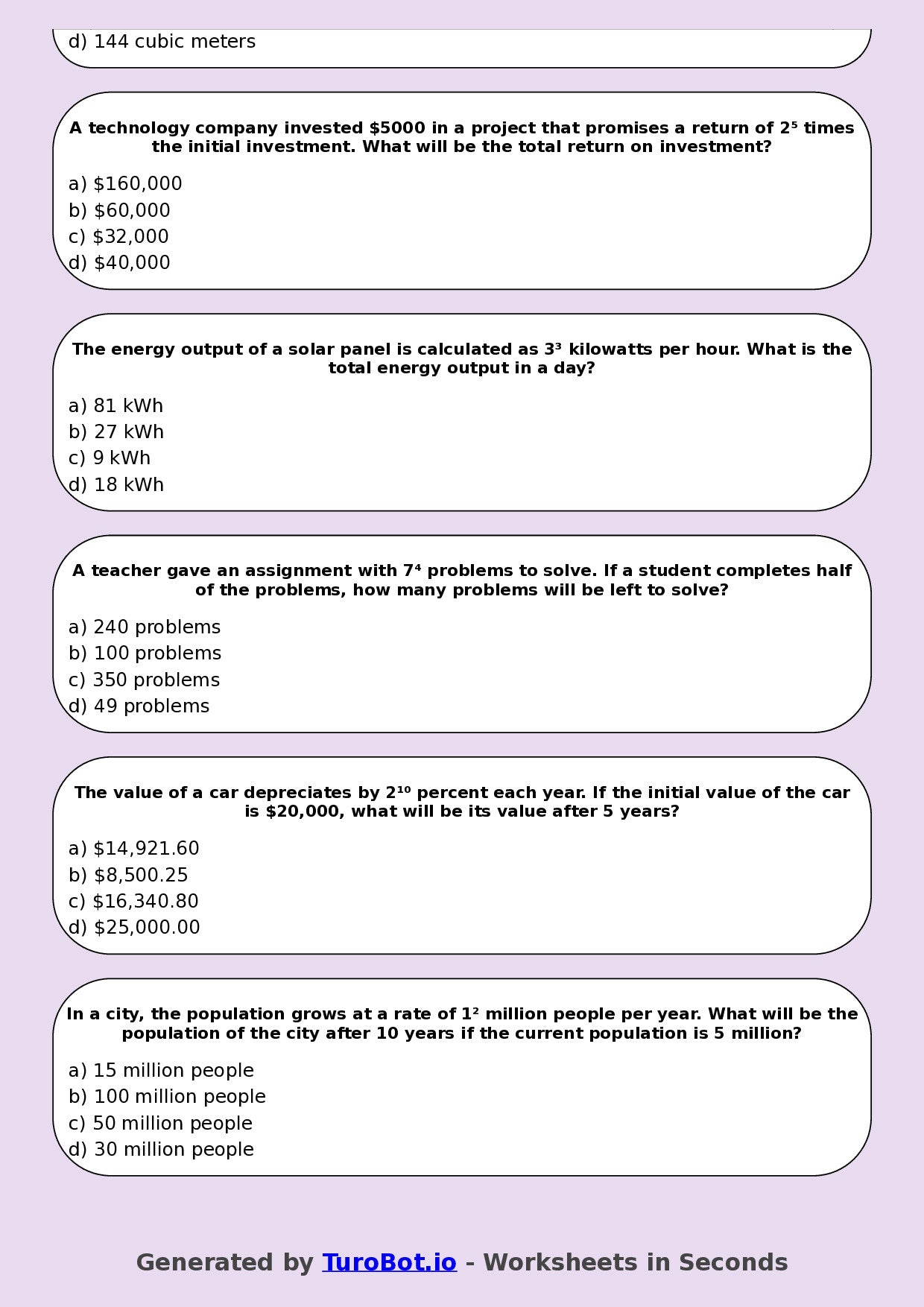 Math - Year 8 - Indices and Powers