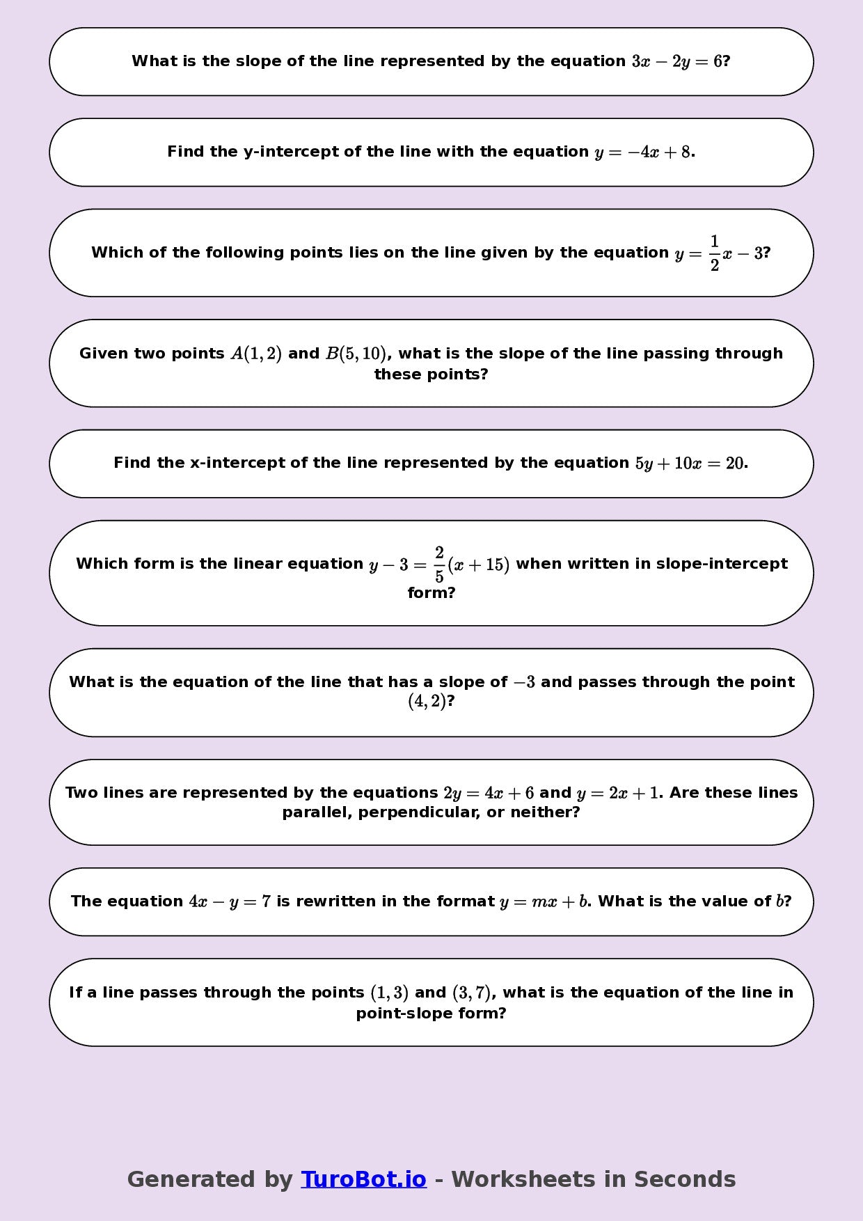 Year 8 Math Worksheet – Coordinates and Linear Graphs