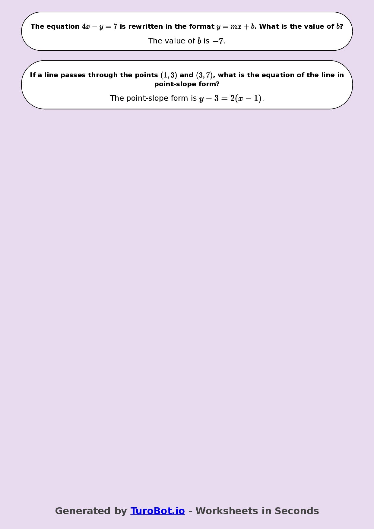 Year 8 Math Worksheet – Coordinates and Linear Graphs