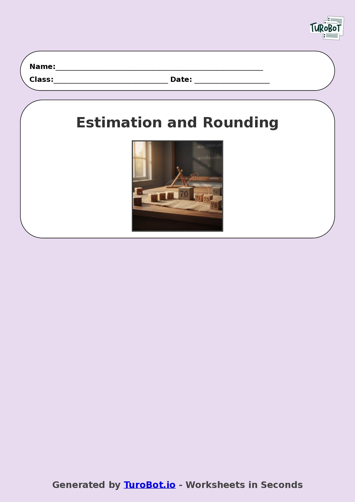 Year 8 Math Worksheet – Estimation and Rounding