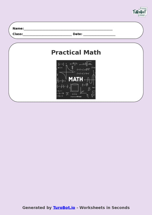 Math - Year 8 - Practical math