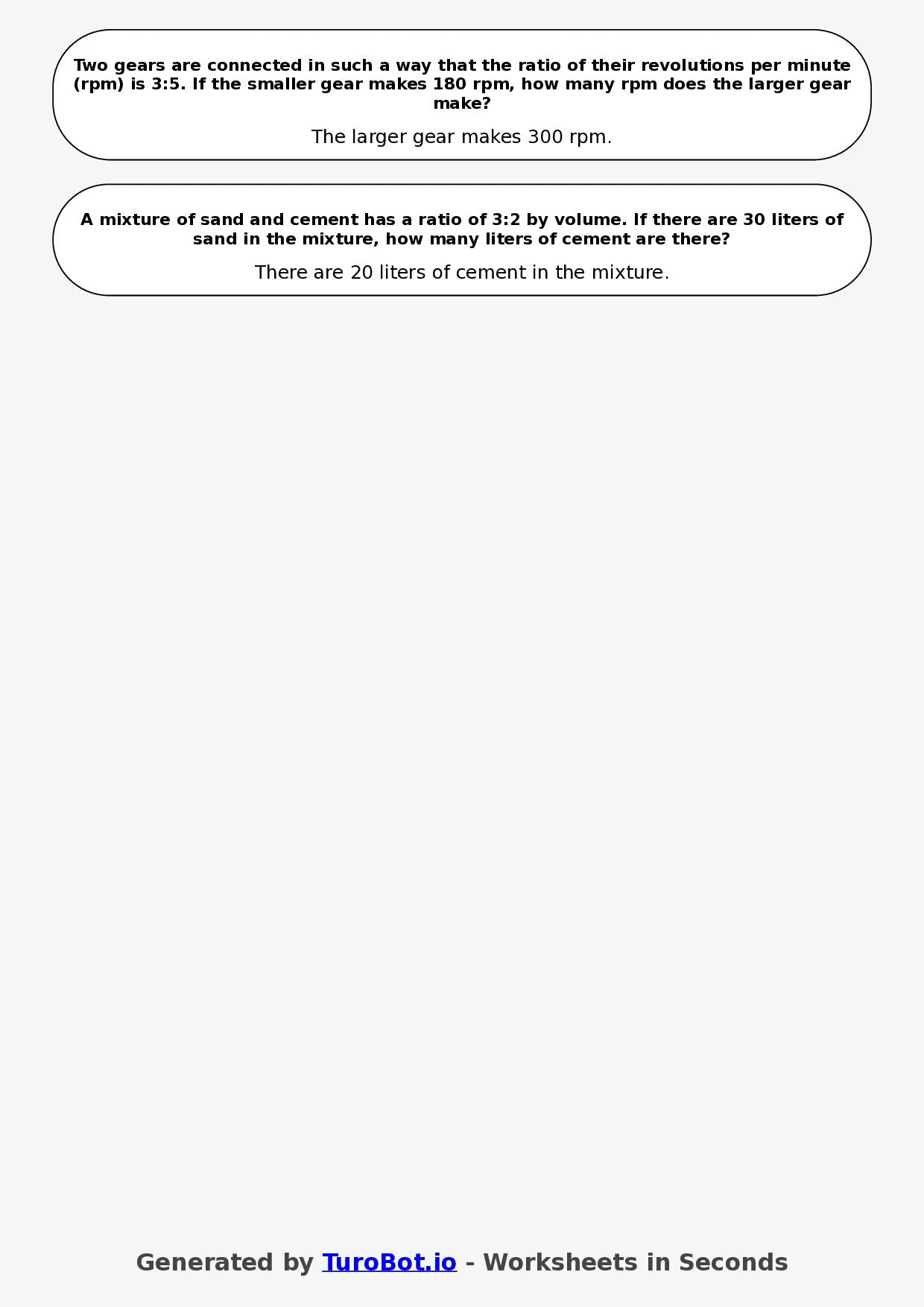 Year 9 Math  Worksheet – Ratios and Fractions Links