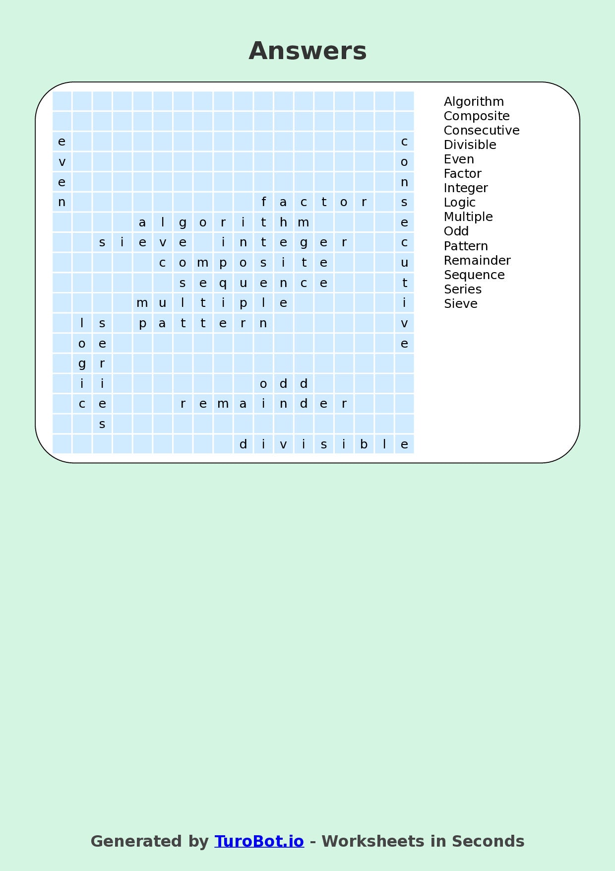 Math - Year 6 - Find a Word - Prime Numbers – Free Find a Word Worksheet