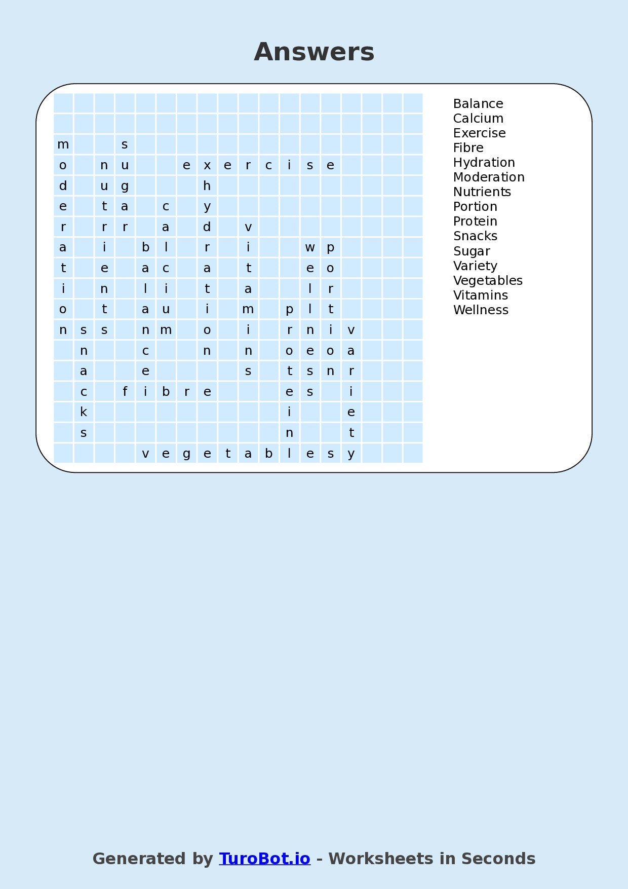 PDHPE - Year 4 - Find a Word - Healthy Eating – Free Find a Word Worksheet