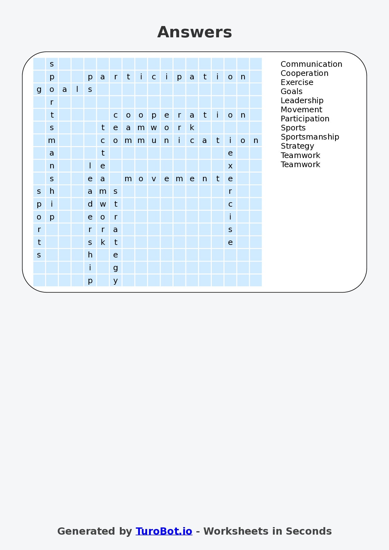 PDHPE - Year 4 - Find a Word - Team Sports – Free Find a Word Worksheet