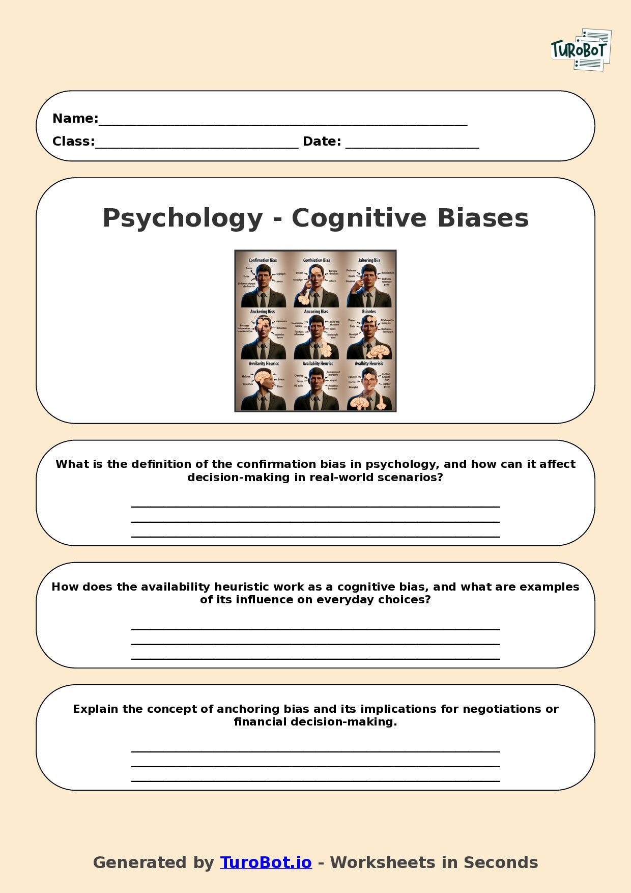 Psychology - Year 10 - Cognitive Biases