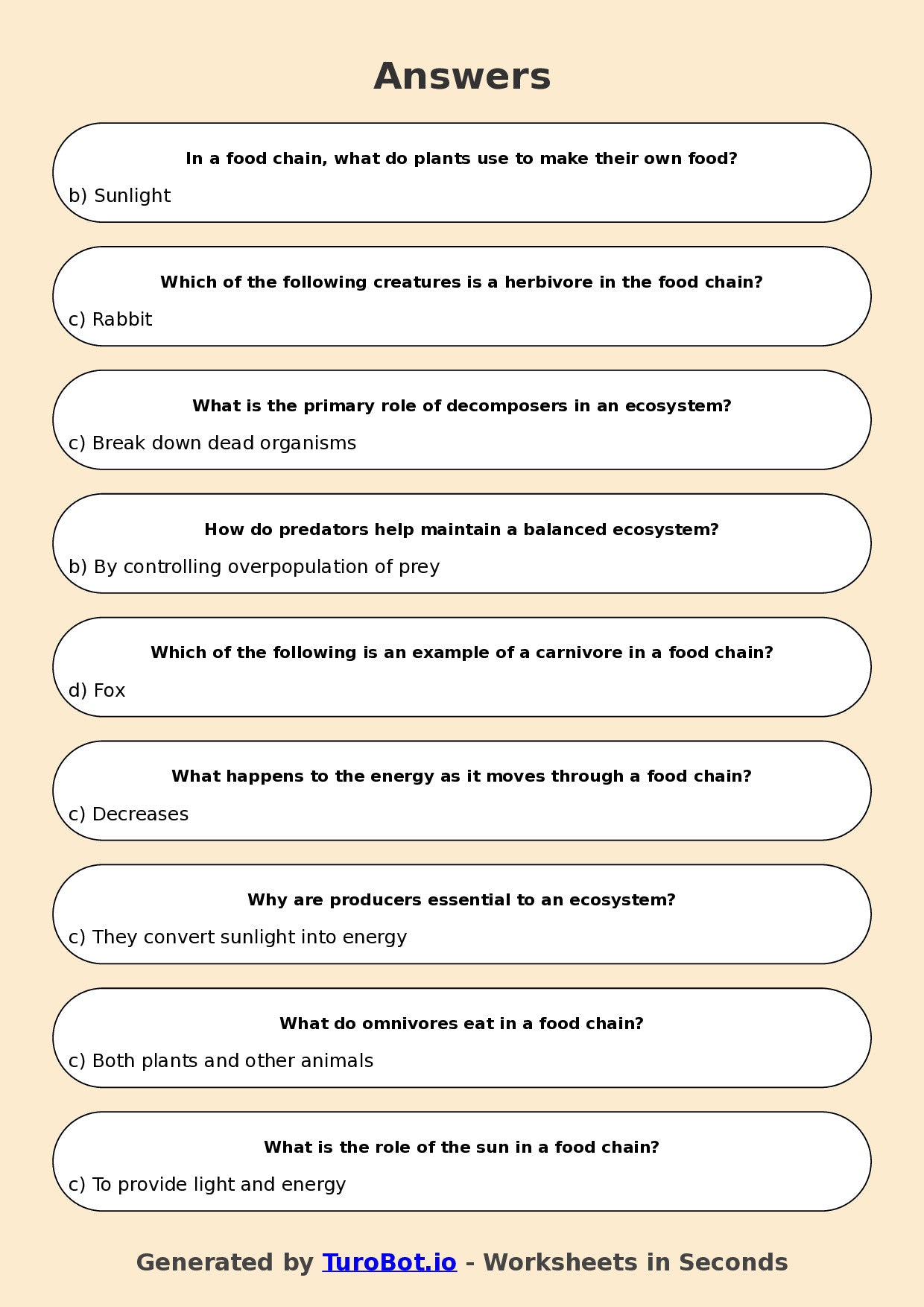 Science Multiple Choice Food Worksheet.pdf Year 6 Science Multiple Choice Worksheet – Food Chains and Ecosystems ...