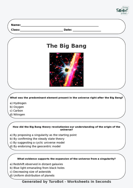 Science - Year 9 - Big Bang