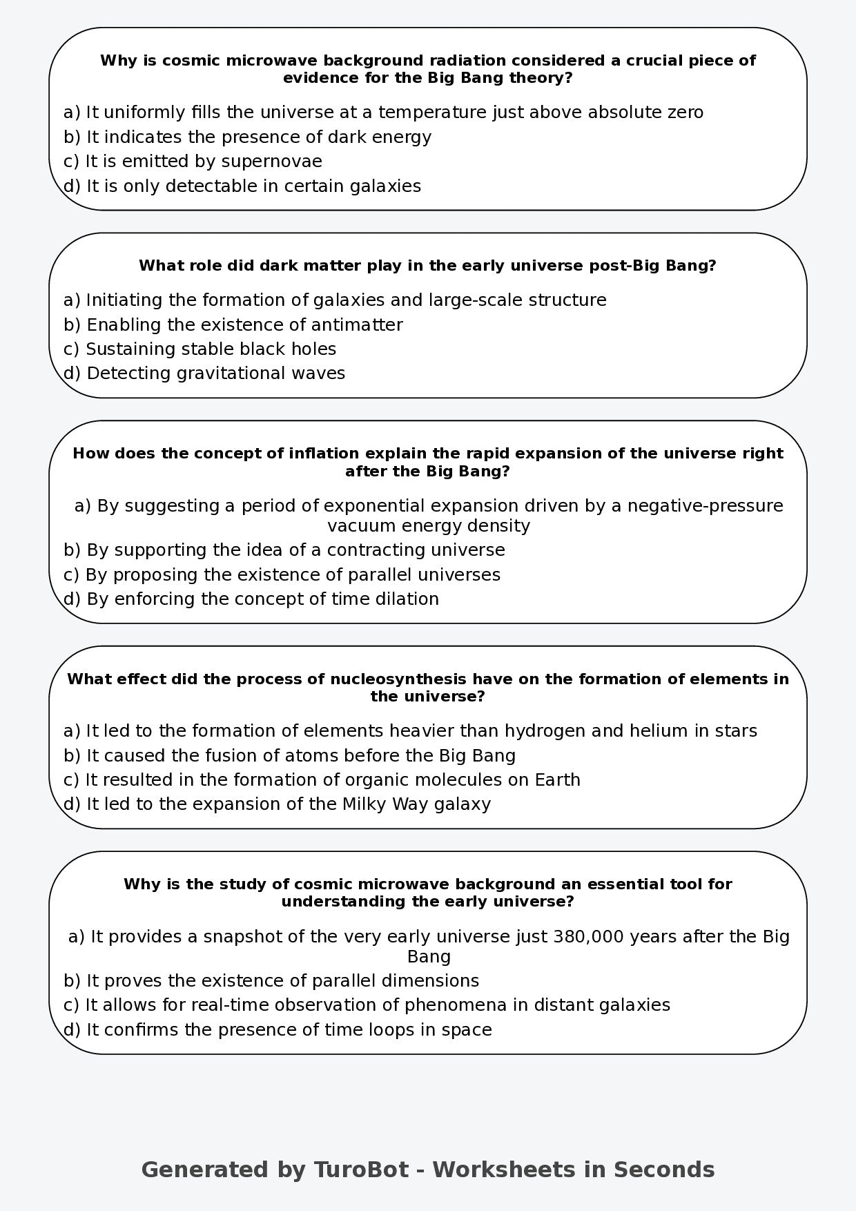 Science - Year 9 - Big Bang