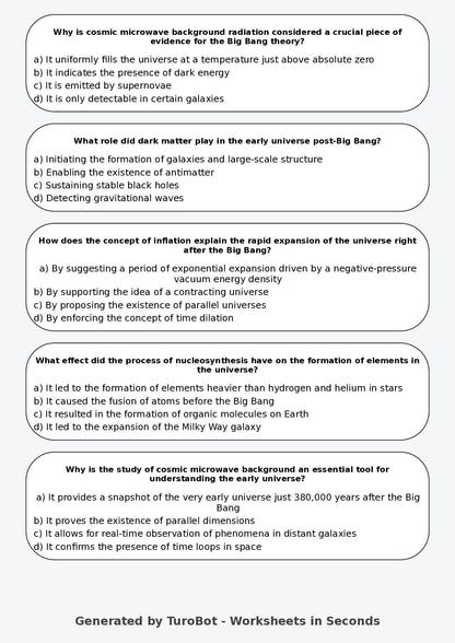 Science - Year 9 - Big Bang