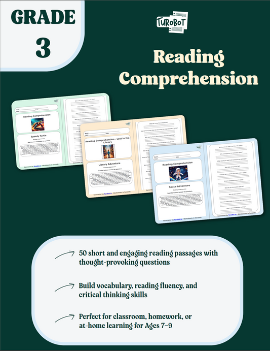 Reading Comprehension Workbook for Kids Ages 7–9