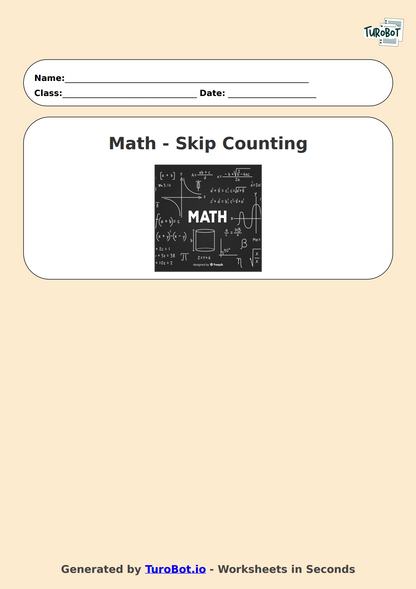 Math - Skip Counting by 25s and 50s - Year 3 - Lets Count by 25s and 50s