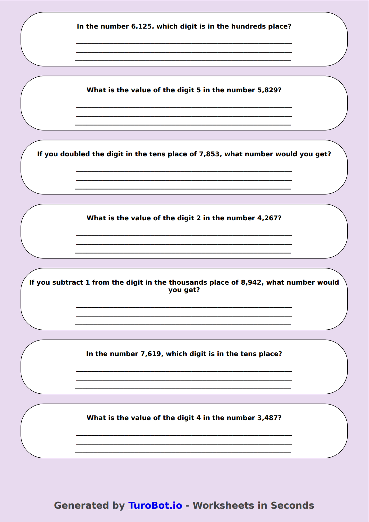 Math - Place Value to 1,000 - Year 3 - Place Value Challenge 2