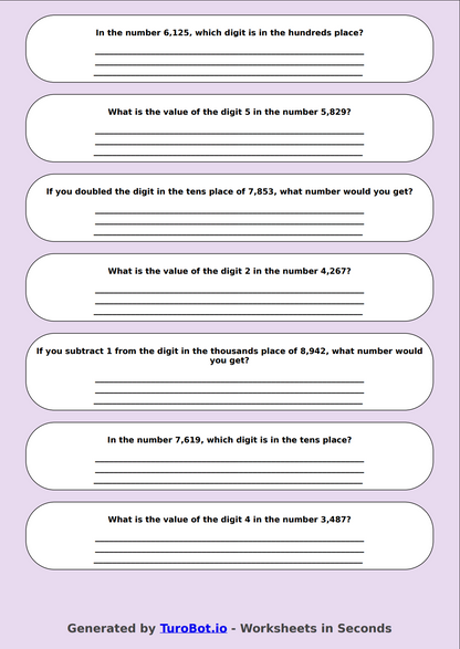 Math - Place Value to 1,000 - Year 3 - Place Value Challenge 2