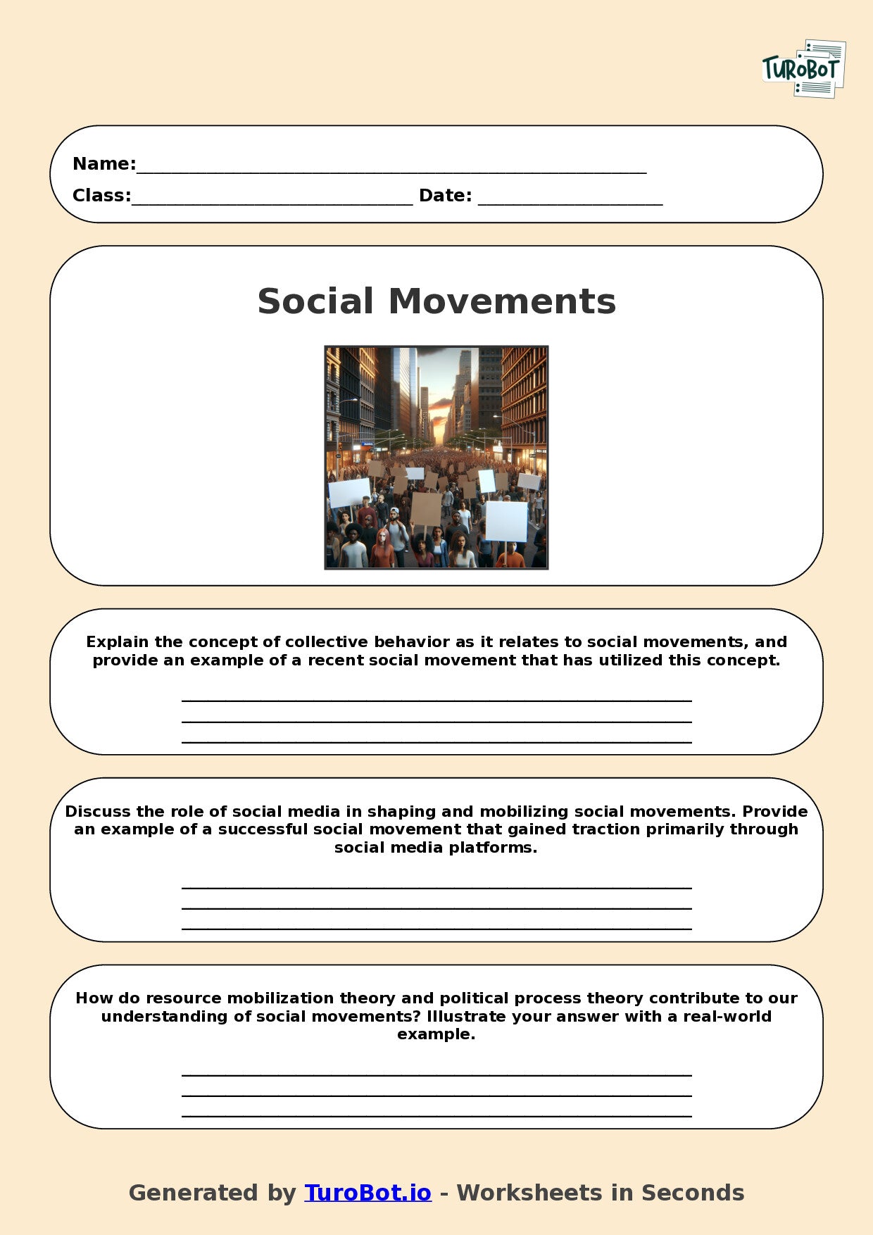Sociology - Year 9 - Social Movements
