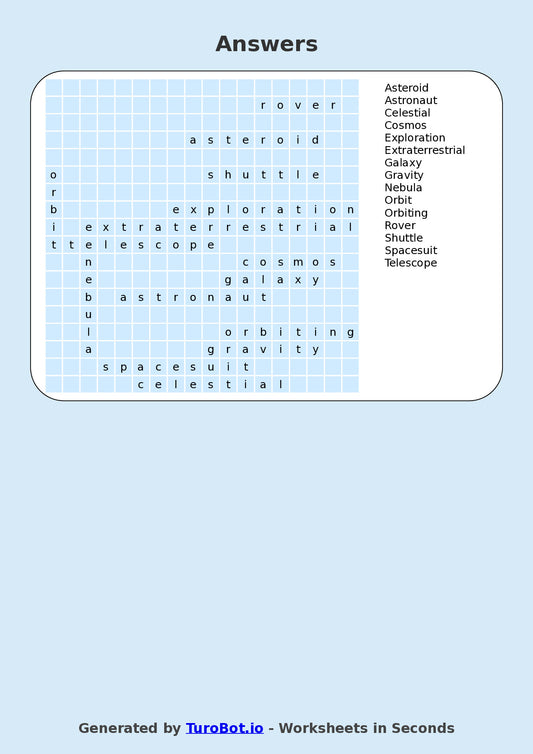 Vocabulary - Year 4 - Find a Word - Space Exploration – Free Find a Word Worksheet